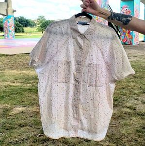 Vintage 80s graphic button down